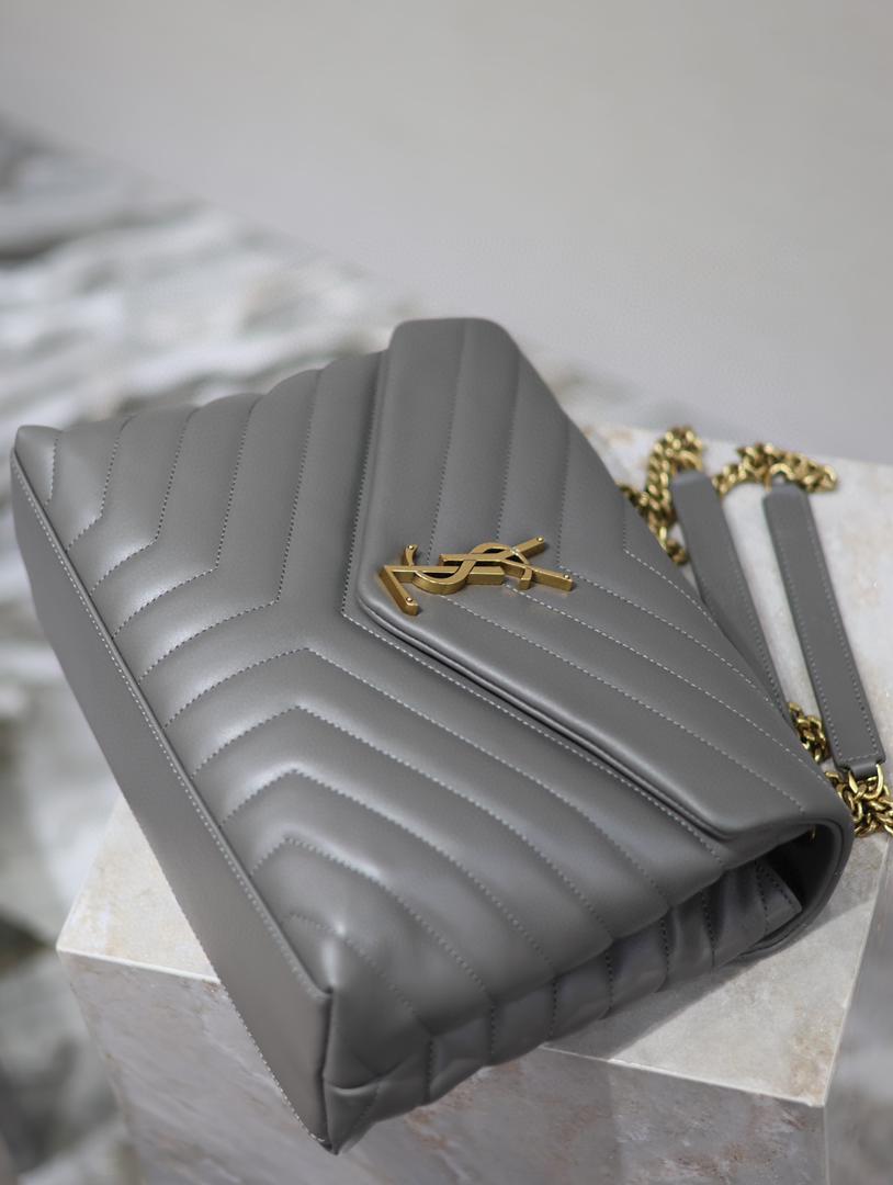 ysl-loulou-small-bag-gray Shoulder
