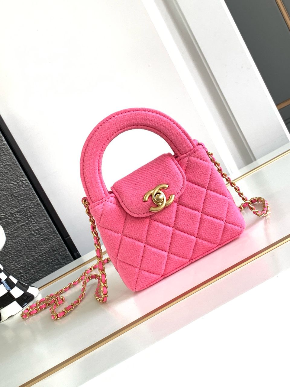 chanel-mini-nano-jersey-kelly Handle