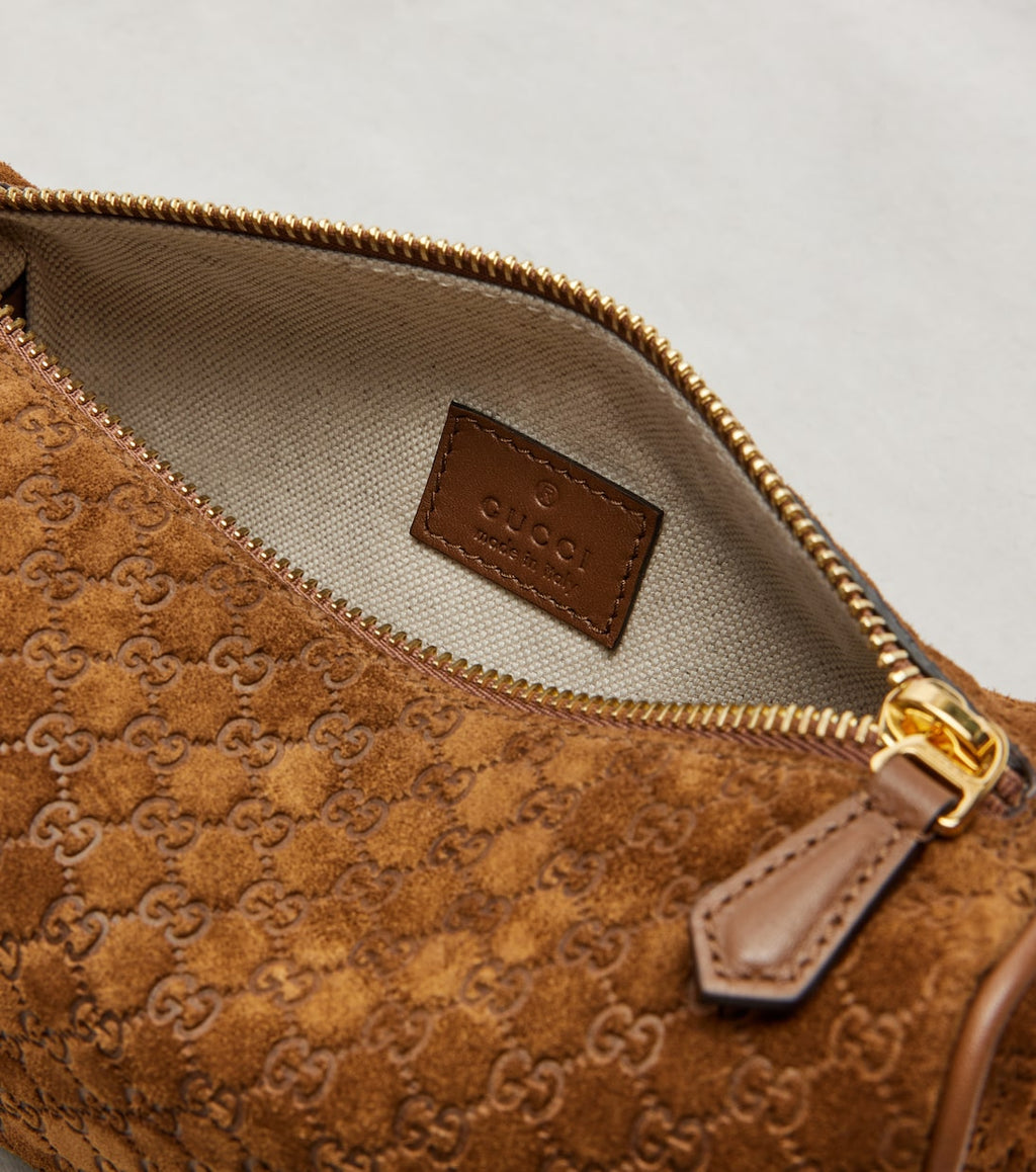 gucci-half-horsebit-suede-shoulder-bag Shoulder