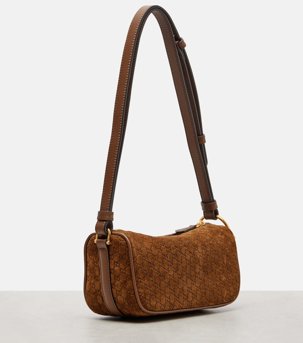 gucci-half-horsebit-suede-shoulder-bag Shoulder