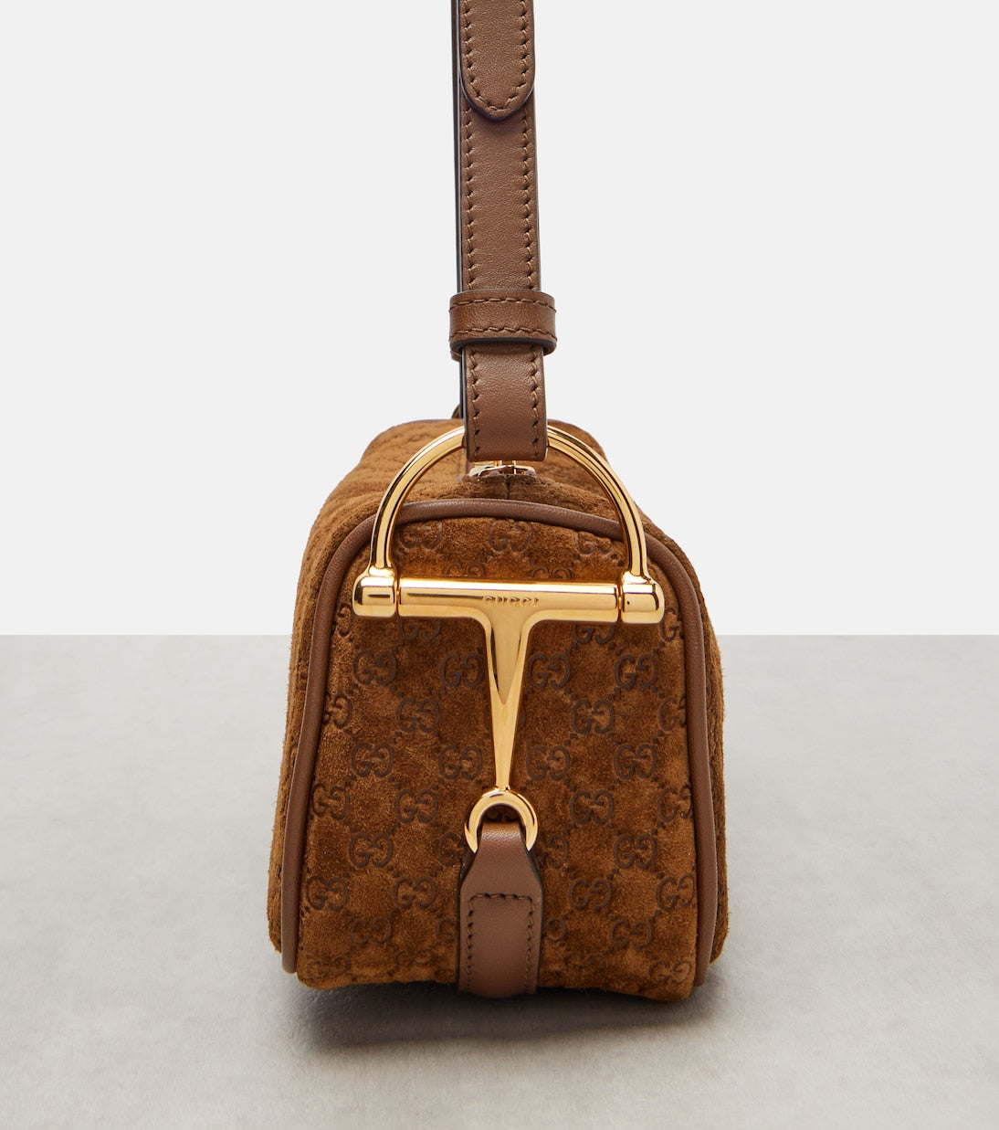 gucci-half-horsebit-suede-shoulder-bag Shoulder