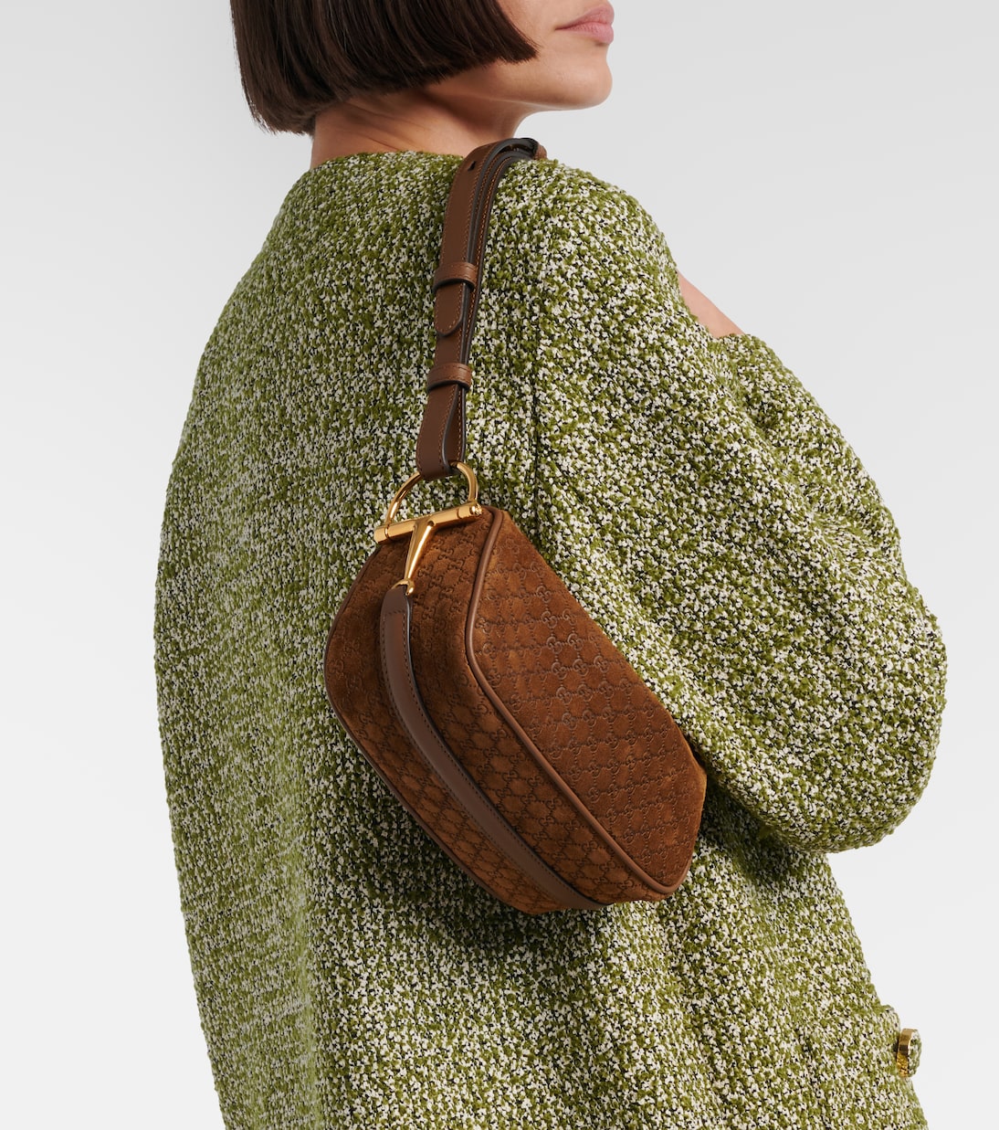 gucci-half-horsebit-suede-shoulder-bag Shoulder