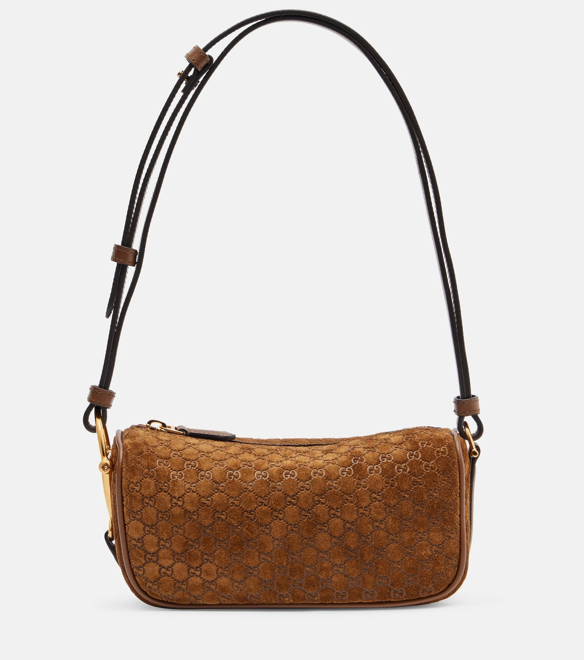 gucci-half-horsebit-suede-shoulder-bag Shoulder