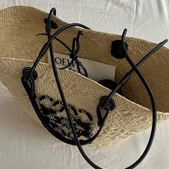 loewe-sunday-neeti-black-raffia-bag Shoulder