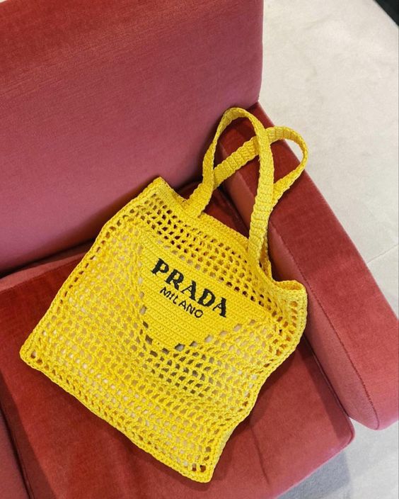 prada-womens-natural-crochet-tote-bag-yellow Tote