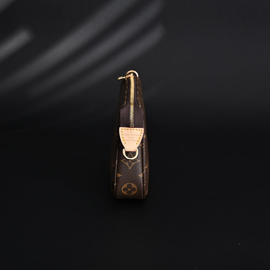 louis-vuitton-pochette-accessoires-monogram-canvas-clutch-bag-brown-with-gold-chain-m82766 Crossbody