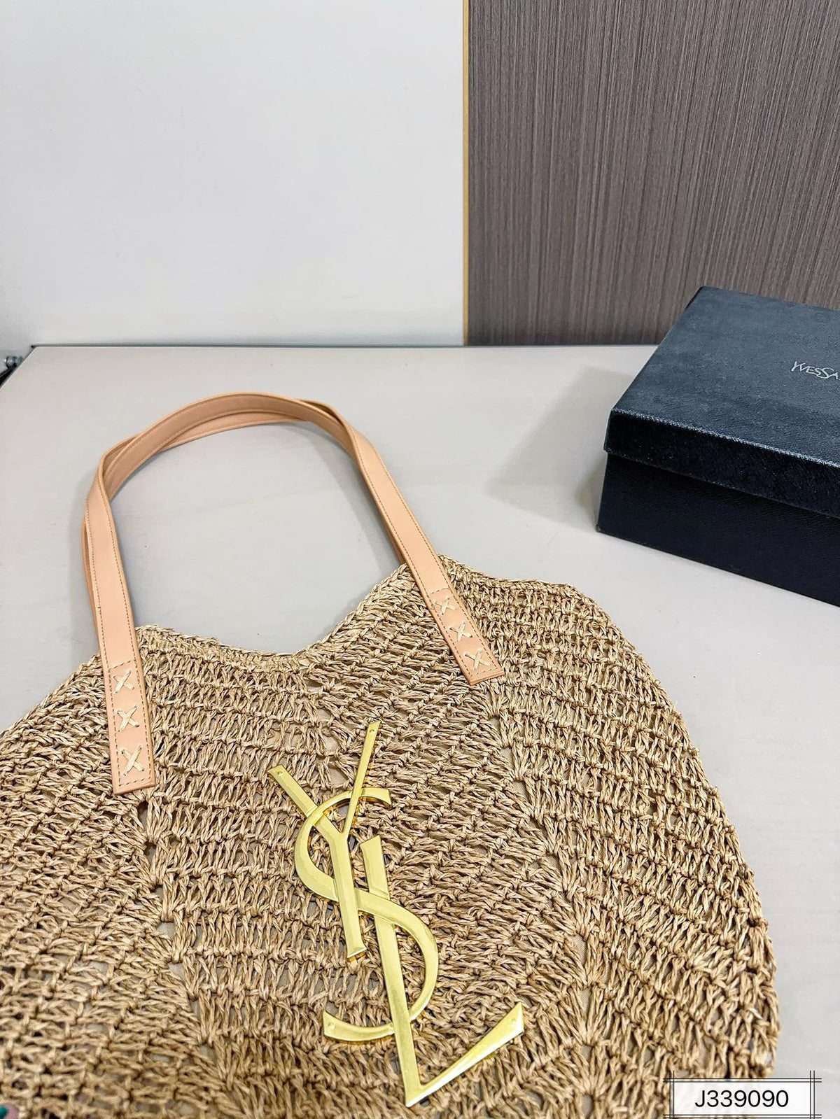 ysl-saint-laurent-vacation-casual-raffia-woven-tote-bag-35x32cm Tote