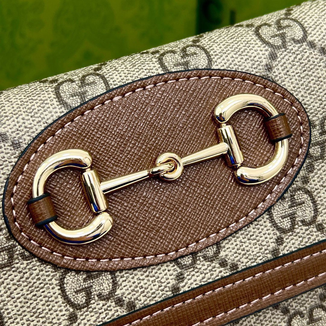 gucci-brown-saddle-buckle-handbag-19x10-5x3-5cm Crossbody