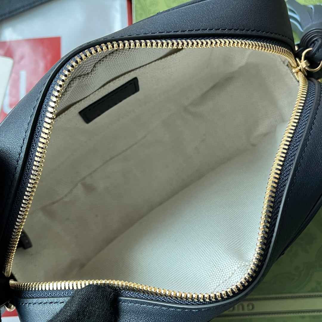 gucci-blondie-small-shoulder-dark-blue-leather-bag-21x15-5x5cm Crossbody