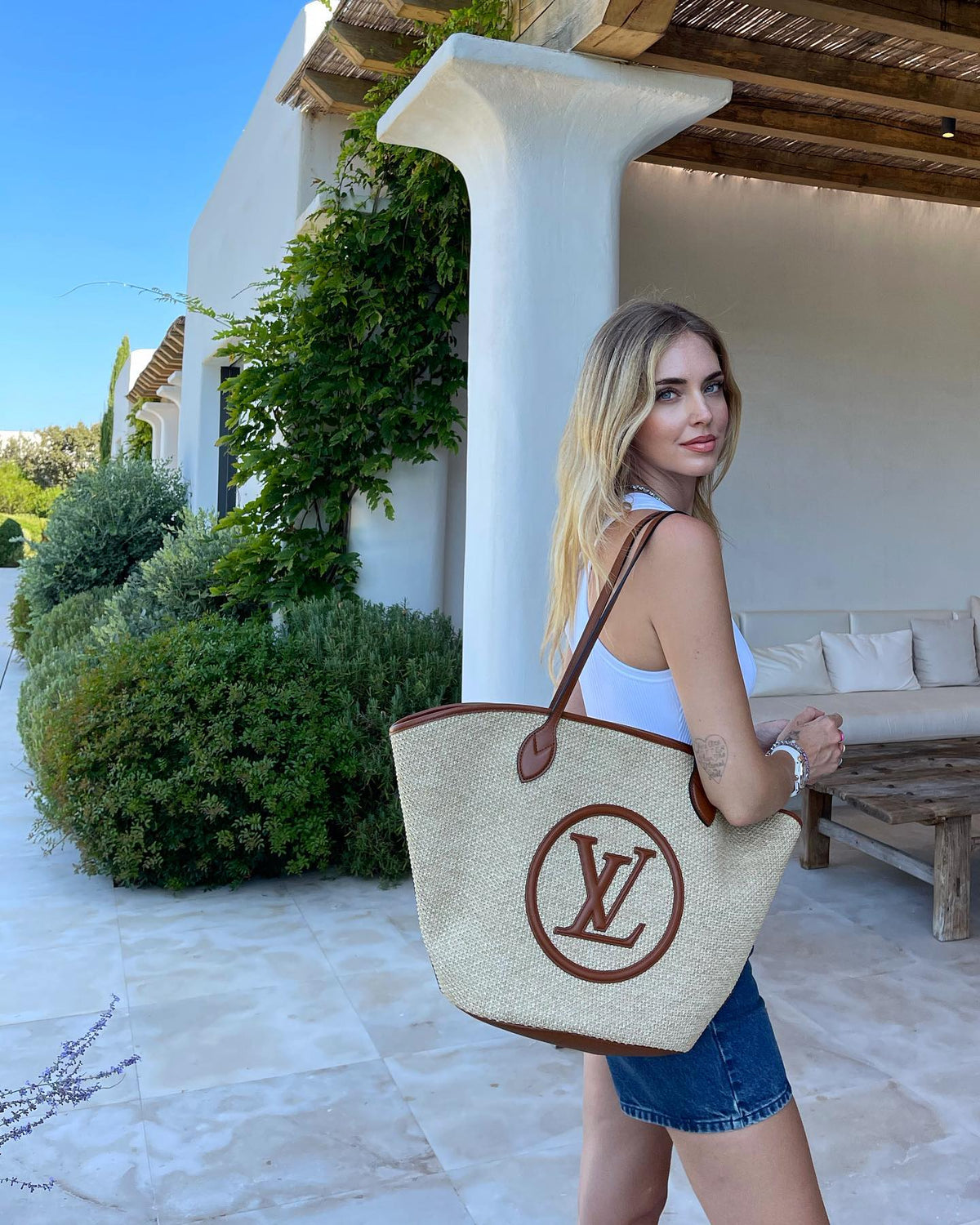 louis-vuitton-straw-bag-50cm Tote