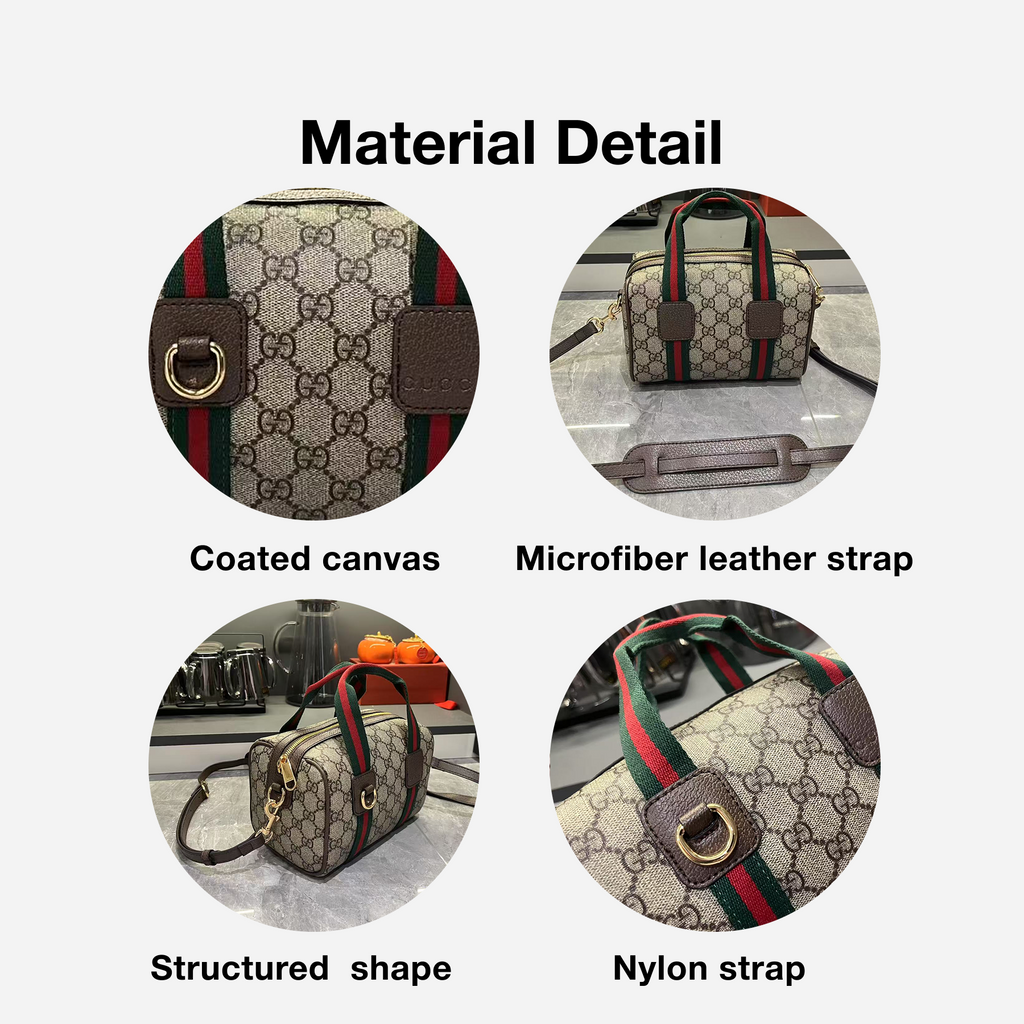 gucci-mini-gg-handbag-beige-and-dark-brown Handle