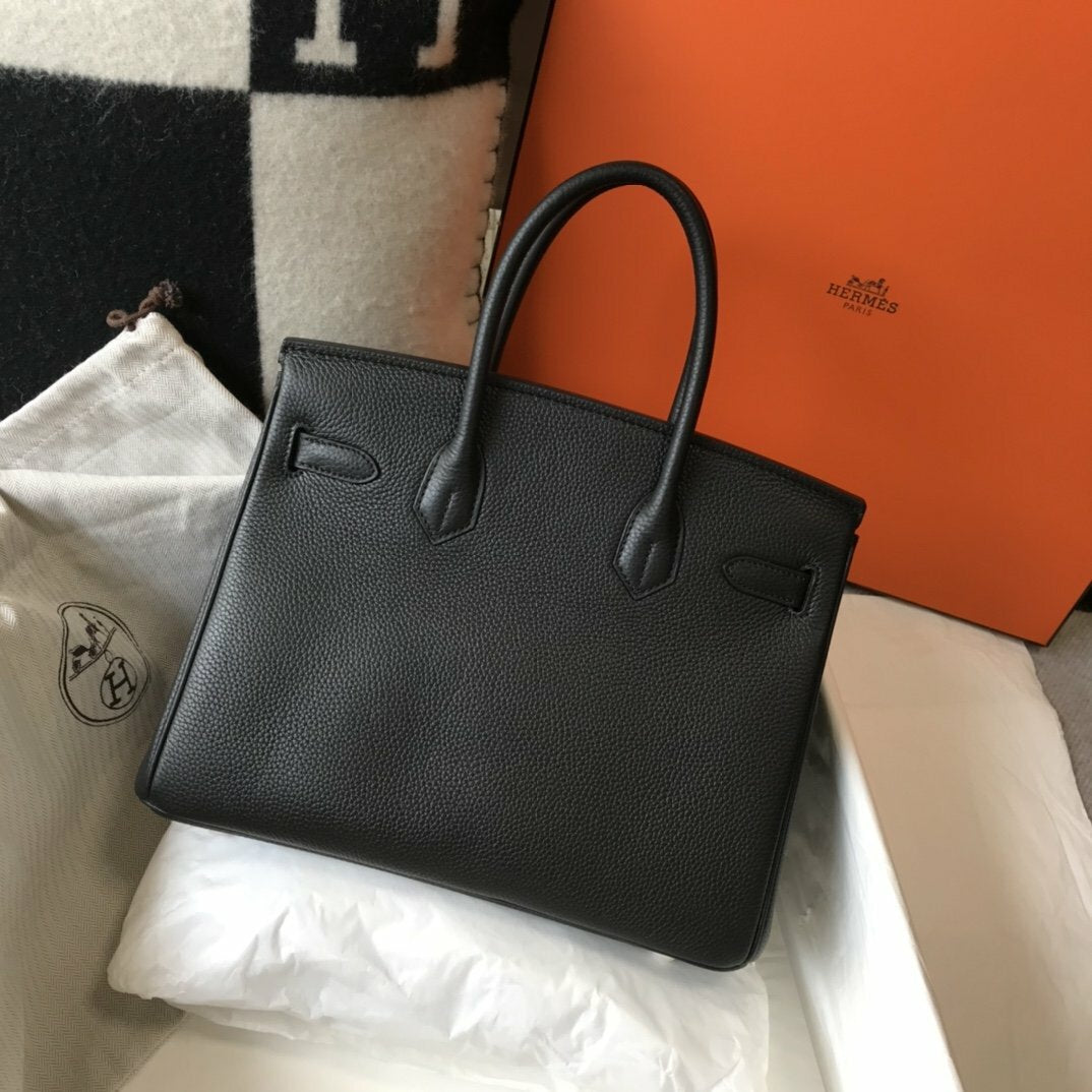 hermes-handle-bag-30cm-black Handle