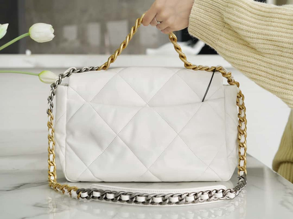 chanel-19-large-handbag-lambskin-gold-as1161-white Handle