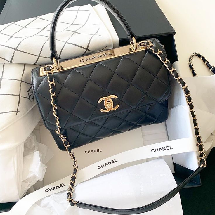 chanel-trendy-cc-flap-bags-black Shoulder