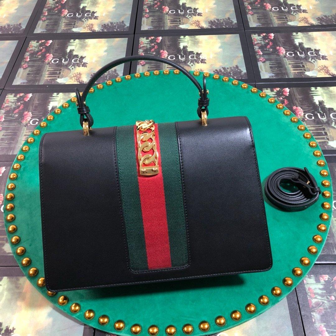gucci-gg-sylvie-leather-medium-top-handle-bag-1 Handle