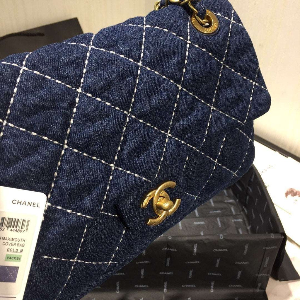 chanel-denim-quilted-flap-bag-copy Shoulder