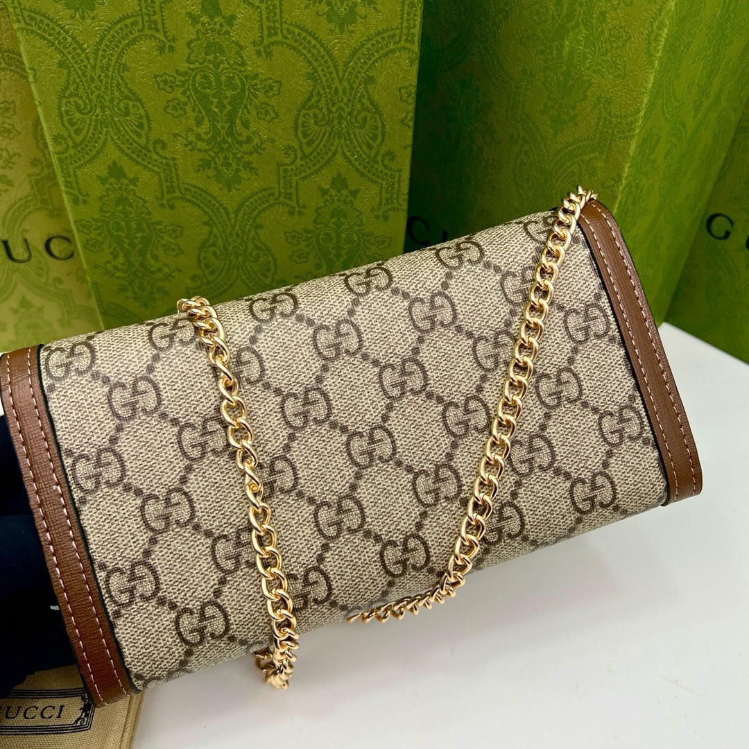 gucci-brown-saddle-buckle-handbag-19x10-5x3-5cm Crossbody
