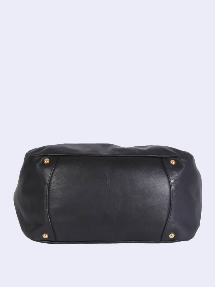 prada-vitello-soft-chain-handle-shoulder-bag-nero-48-x-33-x-20cm Shoulder