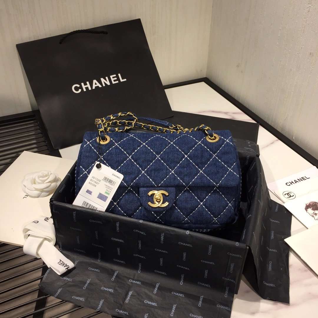 chanel-denim-quilted-flap-bag-copy Shoulder