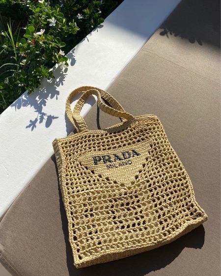 prada-womens-natural-crochet-tote-bag-khaki Tote