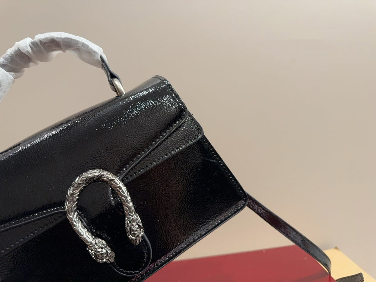 gucci-glossy-black-handbag-crossbody-24x17cm Crossbody