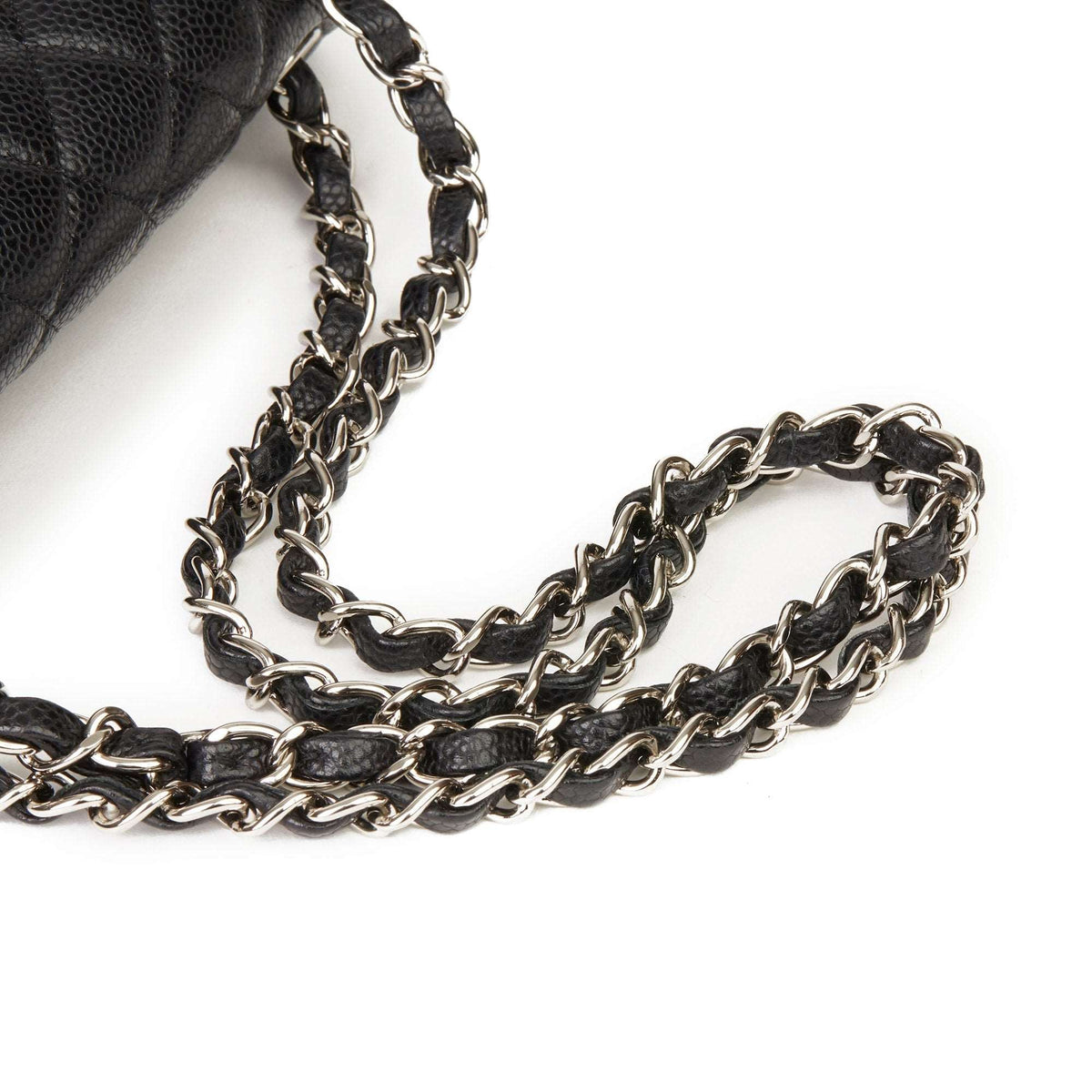chanel-classic-flap-bag-with-silver-hardware-1 Handle
