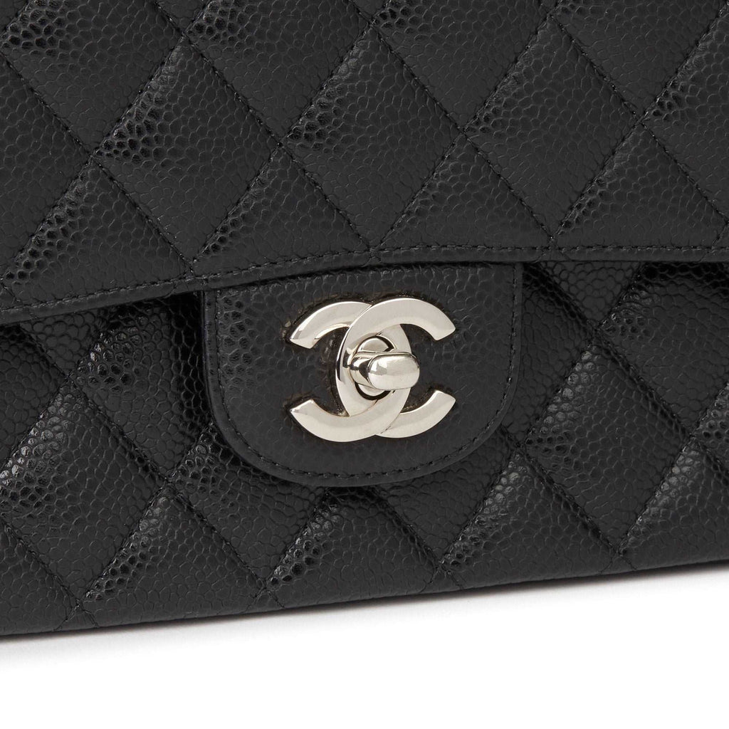 chanel-classic-flap-bag-with-silver-hardware-1 Handle