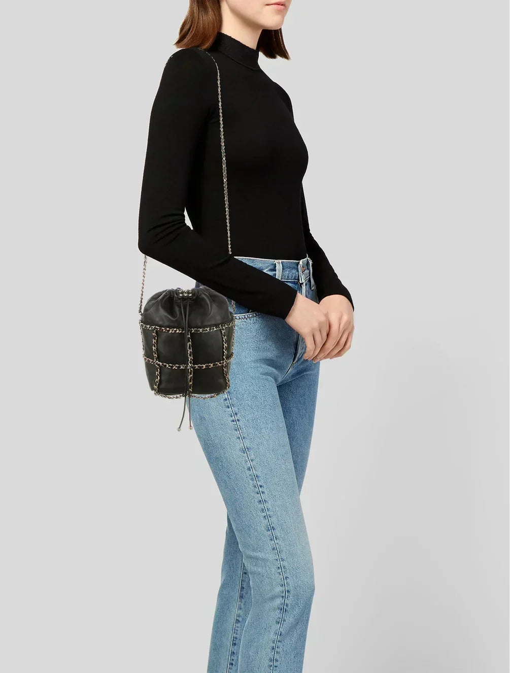 copy-chanel-bucket-chain-drawstring-bag-2021 Shoulder