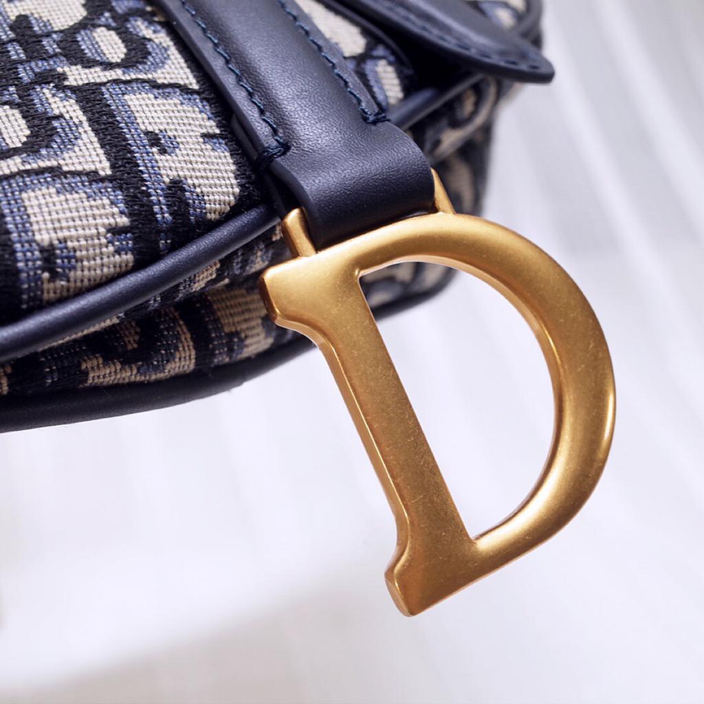dior-mini-saddle-bag-blue-oblique-jaquard Shoulder