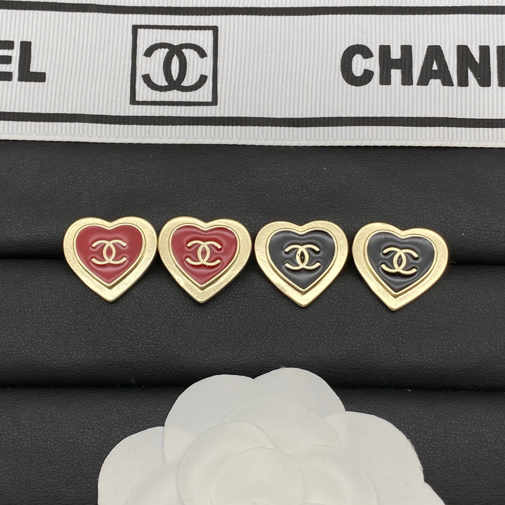 Chanel Heart Earring Studs Earrings