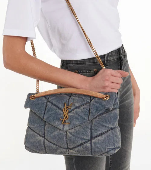 ysl-puffer-small-denim-shoulder-bag Shoulder