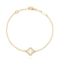 VCA CLOVER WHITE MOP SINGLE FLOWER BRACELET