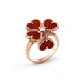 VCA SWEET CLOVER CARNELIAN RING
